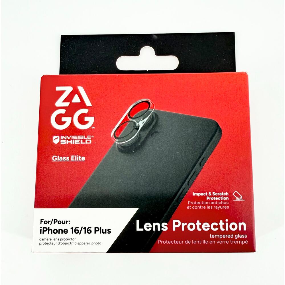 ZAGG InvisibleShield Glass Elite Camera Lens Protector for iPhone 16 / 16 Plus